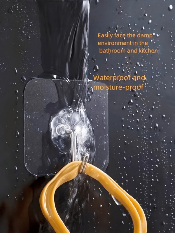 10/50/100 Stück transparente Haken, klebefrei Haken, starke und spurlose Haken, transparente Haken, Badezimmer und Küche Acryl Haken