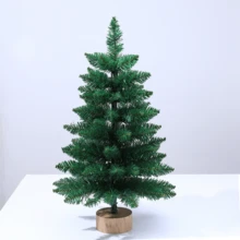 1个迷你植绒圣诞树装饰品，桌面摆件，电池供电LED植绒树，材质为精选植绒粉，实木底座，暖色调氛围灯，节日礼物，圣诞礼物，新年礼物，家居装饰，圣诞装饰品，房间装饰，冬季圣诞装饰品，家居圣诞礼物，圣诞装饰品 - 彩色 - 查看 12