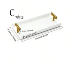 Bathroom Towel Rack, Bathroom Towel Rack Tray, Guest Towel Rack With Golden T-Shaped Handle, Towel Tray, Suitable For Desktops, Kitchen - Multicolor - View 8