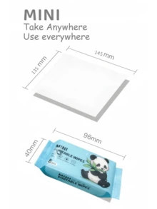 DX DINGXIAN 256 Pcs Mini Portable Wipes - Unscented Alcohol-Free All-Surface Cleaning Wipes For Face & Body, Travel-Sized Period Essentials & Travel Essentials, Ideal For Outdoor/Indoor Use, Panda Design | Multipurpose Cleaning Supplies & On-The-Go Care - 32 gói với 4 màu - Xem 6