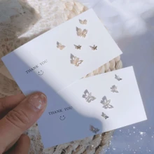 6pcs Super Elegant Butterfly & Minimalist Designer Stud Earrings, Suitable For Daily Wear - 金色立體蝴蝶六件套 - 查看 5