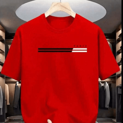 Camisa Camiseta Masculina Paris 2 Faixas 100% Algodao Manga Curta Premium