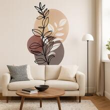 Children's Floral Wall Sticker, Boho Style, Minimalist, Bedroom/Living Room Decor, - hoa boho - Xem 2