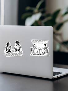 1 miếng dán retro "Tôi không thô lỗ đến thế đâu", nhãn dán châm biếm, nhãn dán vui nhộn, câu nói dí dỏm, nhãn dán vinyl chống thấm nước cắt sẵn cho máy tính xách tay, cốc, sách. - Nhiều màu - Xem 4