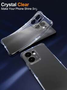 غطاء هاتف شفاف مقاوم للصدمات مزود بوسادة هوائية لهواتف OPPO A40/A60/A98/A38/A18/OPPO Find X3 Neo وطرازات متوافقة أخرى. تم تصميم الغطاء ليكون مقاوم للصدمات والبلى والخدش. - شفاف - مشاهدة 2