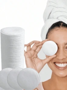 150 miếng bông tẩy trang tái sử dụng, miếng bông tròn làm sạch da mặt, cấu tạo 3 lớp dày dặn, thiết kế đục lỗ, chăm sóc da, tẩy trang, chườm ướt, xịt khoáng, mềm mại và không gây dị ứng, dùng cho mặt và móng tay. - Nhiều màu - Xem 7