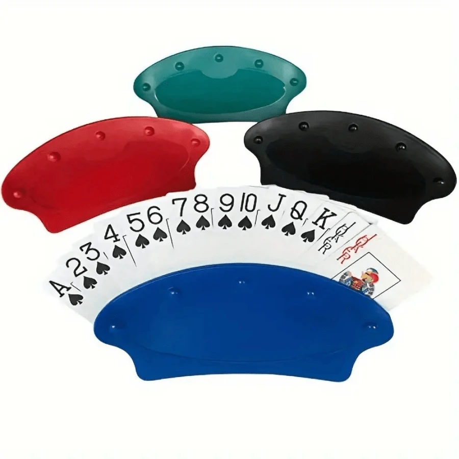 1pc High Quality Playing Card Holder, Elderly, Poker Party, Family Card Game Night - Plastic Hands-Free Canasta Card Holder, Christmas, Thanksgiving Gift
