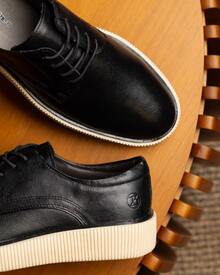 Men's Oxford Dress Shoes Maximus Genuine Leather Stylish Business Party Church - 黑色 - 查看 10