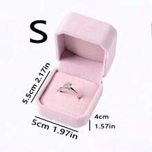 1pc Elegant Velvet Jewelry Box For Organizing Bracelets, Rings, Pendants, Earrings, And Necklaces, Perfect For Home And Travel, Ideal Valentine's Day Gift, Thoughtful Back To School Present, Stylish Storage Solution For Holiday Celebrations And Special Occasions, Enhance Your Jewelry Collection With This Chic Organizer - Pink - View 12