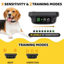 Adjustable Anti-Bark Dog Collar, Suitable For Various Dog Sizes, 8 Sensitivity Levels, 2 Training Modes, Rechargeable Via USB Type-C, Long-Lasting Anti-Barking Device