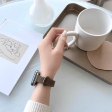 Women's Watch Band, Compatible With Apple Watch 1/2/3/4/5/6/7/8/9/10/Ultra/SE1/2, Fits 38mm 40mm 41mm 42mm 44mm 45mm 49mm, Fashionable Design, Classic Elegant Style, Accessories - Brown - View 4