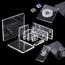 CYFUN DESIGN 1/9Pcs DIY Transparent Seal Stamp Block For DIY Scrapbooking Clear Photo Album Decorative Back To School,Back To School,School Supplies - Clear - View 12