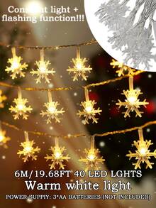 1.5m//6m 圣诞老人与雪人户外装饰灯串，卡通圣诞老人与雪人 LED 仙女灯，适用于圣诞树、派对、卧室墙壁装饰、电池供电、房间装饰圣诞装饰圣诞灯卧室装饰家居装饰派对装饰节日圣诞礼物感恩节圣诞树装饰饰品 - 彩色 - 查看 27