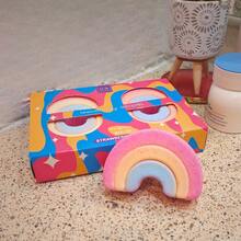 XINSON Bomba de baño de burbujas en forma de arcoiris hidratante y nutritiva con fragancia a plantas y flores. Limpieza profunda. con aroma de vainilla Bomba de Baño Efervescente – Hidratante y Suavizante, Limpieza Profunda con Espuma Rica y Fragancia Floral para una Relajante Experiencia en la Tina - Multicolor - Ver 2