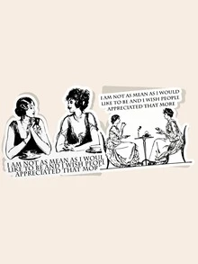 1 miếng dán retro "Tôi không thô lỗ đến thế đâu", nhãn dán châm biếm, nhãn dán vui nhộn, câu nói dí dỏm, nhãn dán vinyl chống thấm nước cắt sẵn cho máy tính xách tay, cốc, sách. - Nhiều màu - Xem 1