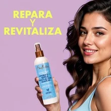Shea Moisture Tratamiento multiacción sin enjuague hidratante reparador para cabello débil y maltratado nutrición brillo fácil aplicación cuidado capilar resultado profesional restauración profunda - Blanco - Ver 5