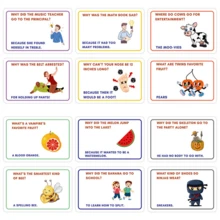 100张午餐笑话创意互动桌游卡片，热门派对游戏卡片，真心话大冒险问答系列游戏道具，情人节和新年节日礼物 - 彩色 - 查看 5