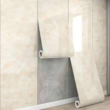 Waterproof, Moisture-Proof, Peel And Stick Marble Effect Self-Adhesive Wallpaper, Suitable For Bathroom, Kitchen, Living Room, Bedroom Decor - Easy To Clean And Cut, Living Room Upgrade | Modern Decor | Moisture-Proof Vinyl - Multicolor - View 4