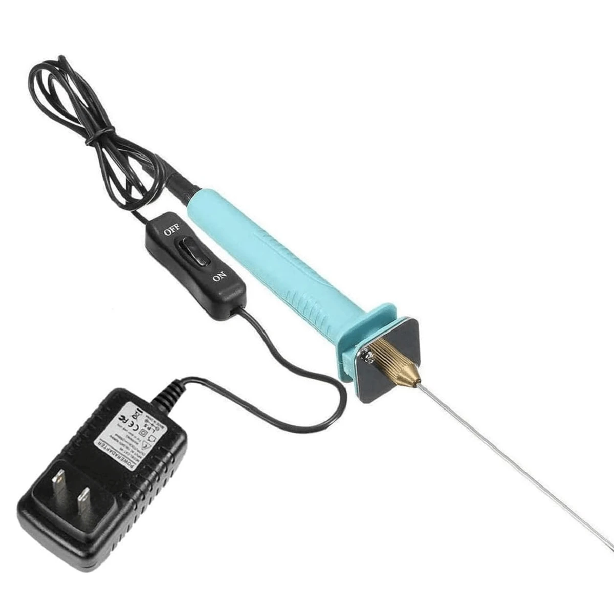 Juego de herramientas de corte manual tipo bolígrafo, cortador eléctrico de alambre caliente para cera, espuma y plástico de 10 cm - Azul - Ver 1