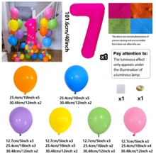 Bóng bay huỳnh quang số 0-9 40 inch, bóng bay số neon màu hồng, thích hợp cho tiệc sinh nhật, tốt nghiệp, đám cưới, kỷ niệm, giáng sinh, năm mới, trang trí tiệc phát sáng, chụp ảnh tự động - Hồng - Xem 36