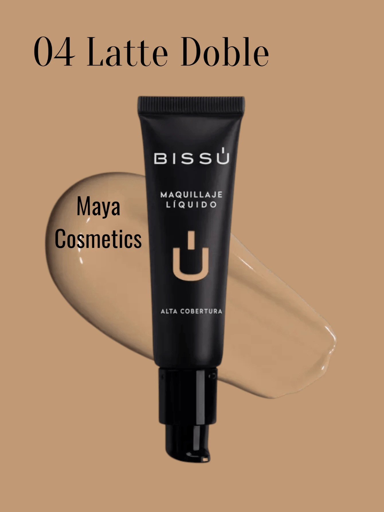 Maquillaje Liquido Alta Cobertura Bissu - 04 Latte Doble - Ver 1