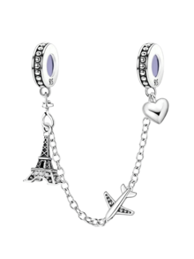 1Pc Elegant Safety Chain Charm For Women Fit Bracelets Bangles DIY Jewelry Making Dating Gift Fine Ladies Jewellery - Silver - View 20