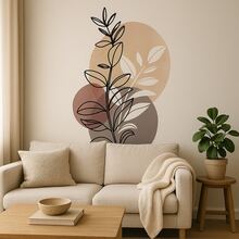 Children's Floral Wall Sticker, Boho Style, Minimalist, Bedroom/Living Room Decor, - hoa boho - Xem 4