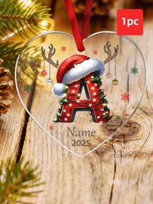 1-2 قطعة من الزينة المخصصة لعيد الميلاد، قلادات أكريليك، زخارف اسم متوفرة. مناسبة للتعليق على أشجار عيد الميلاد، تتميز بأنماط عيد الميلاد، تصاميم الحروف، ونص قابل للتخصيص. مثالية للديكورات الخارجية والداخلية وحفلات الأعياد. زخارف ملونة، كرتونية، جميلة، شفافة، ودافئة، هدايا شخصية مثالية للآباء والأمهات والأبناء والبنات والأصدقاء والزملاء. خيار مثالي لعيد الميلاد