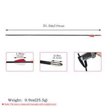 6/10pcs Outdoor Hunting Bow & Arrow Set, 31in(79cm) Shield Feather Red & White Fiberglass Arrows, Includes 15.7*15.7in(40*40cm) 4 Archery Targets - Black - View 2