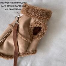 1 pieza Chaleco/Chaqueta de arnés de peluche lindo para mascotas para otoño/invierno (no incluye correa), ropa para perro/gato para Teddy, Poodle, talla grande gruesa para usar en otoño/invierno - Multicolor - Ver 7