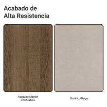 Juego De Comedor Con Mesa Y 6 Sillas Madesa Analu Color Marrón/Beige - Beige Rústico y Sintético - Ver 11