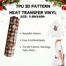 CHEONET-Christmas Heat Transfer Vinyl Bundle, For & Silhouette Cameo-Assorted Colors Festive Iron-On Transfer Film, 11.8x9.8Inch - Multicolor - View 16