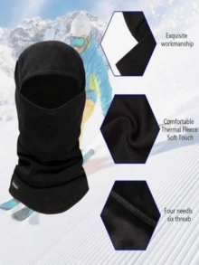 Ski Balaclava Neck Warmer, Warm And Windproof Fleece Face Cover, Unisex - Multicolor - View 5