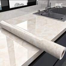 Waterproof, Moisture-Proof, Peel And Stick Marble Effect Self-Adhesive Wallpaper, Suitable For Bathroom, Kitchen, Living Room, Bedroom Decor - Easy To Clean And Cut, Living Room Upgrade | Modern Decor | Moisture-Proof Vinyl - Multicolor - View 3