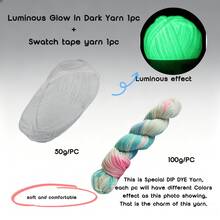 50g/Pack Glow-In-The-Dark Yarn, Glow Yarn, DIY Handcraft Knitting, Crochet, Carpet, Hat, Clothing - Multicolor - View 37
