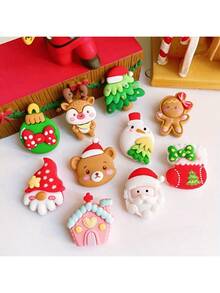 1 Set de 3 piezas/5 piezas/10 piezas de imanes de nevera de resina con forma de corazón de colores y estilos aleatorios, lindos y dulces, con frases como "Sé mío", "Abrázame", "Cariño", accesorios para el cabello, pasadores, aretes, suministros de manualidades DIY, regalos para fiestas, Halloween, Navidad