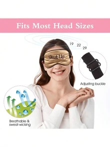 Mặt nạ ngủ bằng lụa cao cấp có thể điều chỉnh dành cho cả nam và nữ, siêu mềm mại và chắn sáng hoàn toàn với nhiều họa tiết vui nhộn, được thiết kế để mang lại sự thoải mái tối đa khi đi du lịch. - Nhiều màu - Xem 4