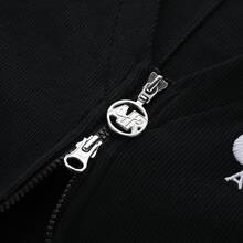 Áo thun dài tay có khóa kéo Nike dành cho nữ, FD2377-010 - Đen/Xám - Xem 6