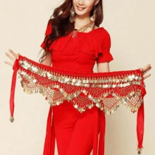 1 món phụ kiện múa bụng, phụ kiện khiêu vũ, dây đeo eo múa bụng, đai eo khiêu vũ, khăn quấn eo, khăn quấn eo tập luyện, dây đeo eo có đồng xu, khăn quấn hông trang phục khiêu vũ, trang phục khiêu vũ - Nhiều màu - Xem 16