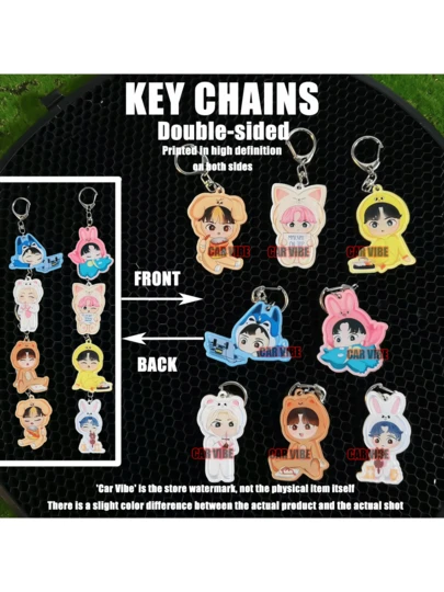 Acrylic KEY CHAINS, SKZOO/Straykid/SKZ Cartoon Style Pattern