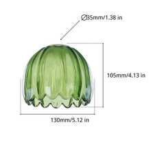 Paralume in vetro ambrato a tulipano con foro da 35 mm, paralume in vetro soffiato a fiore, diametro 130 mm * altezza 105 mm, paralume mini di ricambio per lampada da terra, lampada da tavolo, lampada da parete, lampadario, decorazione isola