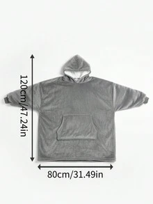 Wearable Blanket With Sleeves - Unisex Hooded Blanket Sweatshirt Gift, Warm & Cozy Oversized Blanket Hoodie, Sherpa With Sleeves And Giant Pocket Thick Flannel Blanket