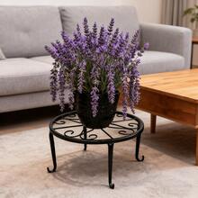 [2025 Best-Selling Plant Stands]Pack Of 2 - Black/White Metal Flower Pot Holder, Vintage Style Heavy Duty Pot Plant Holder, Indoor And Outdoor Metal Rustproof Iron Garden Container Round Support Rack, Made Of Heavy-Duty Iron Material, Strong And Durable, Not Easy To Bend Or Break, Wear-Resistant, Resistant To Daily Scratches, Not Easy To Rust And Deteriorate, Presenting A Classic Aesthetics For Holding Potted Plants, Vases, Fruit Baskets, Whisky Barrels, And So On. - Đen/2 chiếc - Xem 10