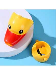 1 Stück süße Ente Silikon Wasserhahn Verlängerung - Cartoon Design, spritzwassergeschützte Wasserführung, einfache Installation, Trinkwasser, gelbe Gummi Enten Form