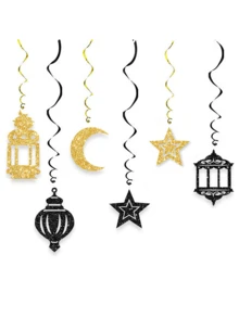 Set Of Star Moon Lantern Spiral String Lights, Festival Party Decoration, Suitable As Gift For Relatives And Friends - Multicolor - View 19