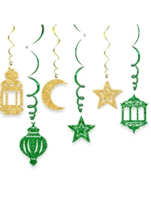 Set Of Star Moon Lantern Spiral String Lights, Festival Party Decoration, Suitable As Gift For Relatives And Friends - Multicolor - View 17