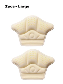 12片装自粘加厚减震鞋垫 - 防滑，低泡棉鞋跟和足弓支撑，经久耐用，宽楦设计，适用于平底鞋和高跟鞋，黑色/米色可选，足部护理，鞋跟支撑，可将大码鞋缩小，加厚泡沫材质，提升舒适度和保护性，适合日常穿着，2/4/12片装 - 彩色 - 查看 12