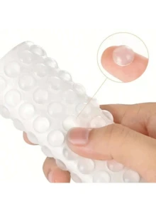 50/100个自粘式门挡橡胶减震器，橱柜缓冲垫，硅胶家具防撞保护垫，生日、毕业最佳礼物 - 彩色 - 查看 4