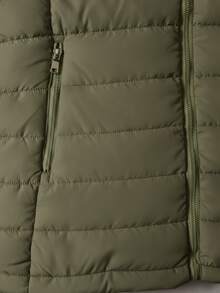 MODA MANIA Chaqueta Acolchada Para Mujer Premium, Súper Cálida con Capucha de Pelo Sintético Desmontable, Estilo Moderno y Funcional para Invierno y Otoño - Verde Oliva - Ver 6