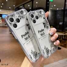 Funda de Teléfono Transparente con Patrón Compatible con iPhone 17 Air/16/15/14/13/12 Pro Max 16 Plus, Adecuada para Hombres y Mujeres, Simple y Personalizada, Protección a Prueba de Golpes - transparente - Ver 5